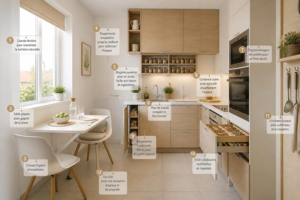 Petite cuisine : 12 idées d&rsquo;aménagement malin