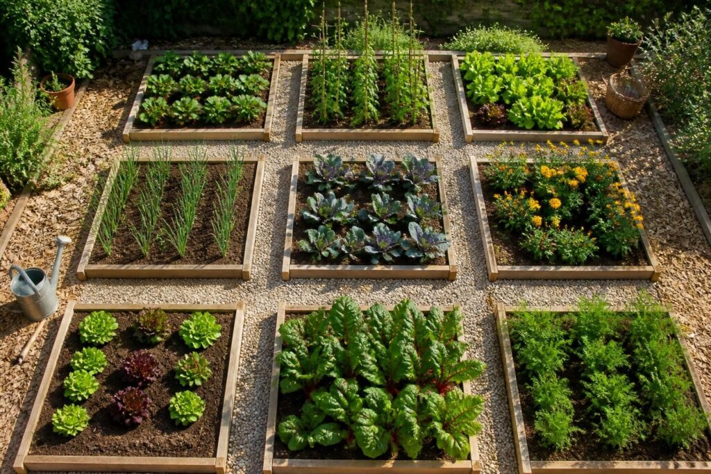 découvrez comment aménager un potager en carrés avec un plan détaillé, les matériaux essentiels et les techniques de rotation des cultures pour un jardin productif et organisé.