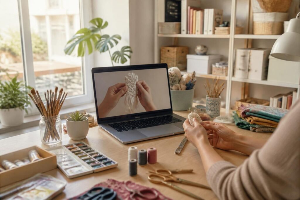 Apprendre une activité manuelle en ligne : plateformes et cours