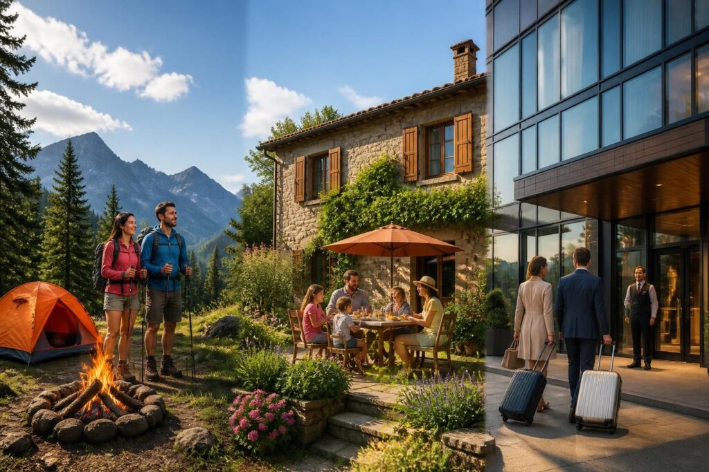 Camping, gîte, hôtel : quel hébergement pour quel voyage
