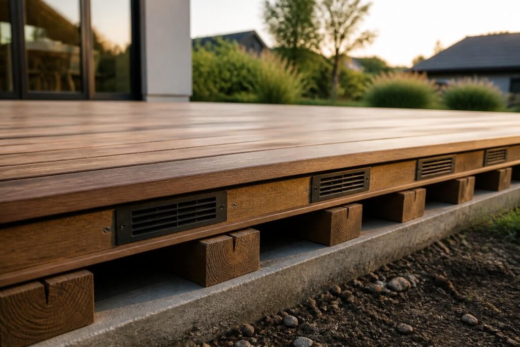 Ventilation terrasse bois : normes DTU et solutions pour un bon aération