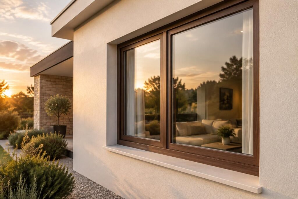 Fenêtre PVC en couleur, l’astuce pour réchauffer une façade